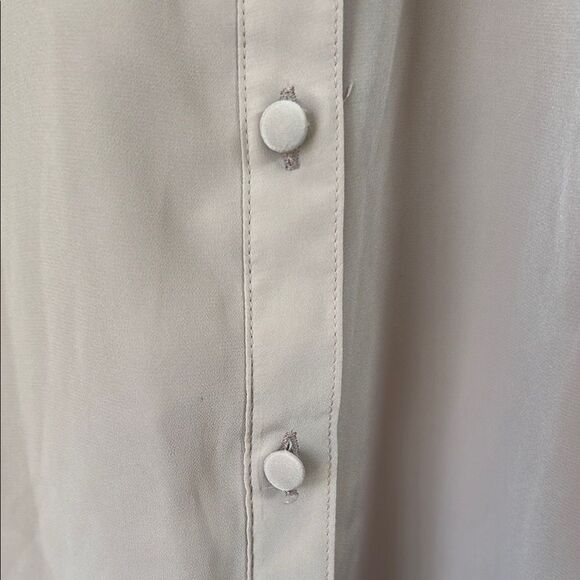 Vintage Jean de Pierre Tan Long Sleeve Pleated Blouse Size 10 NWT Deadstock 1980 - Picture 6 of 9